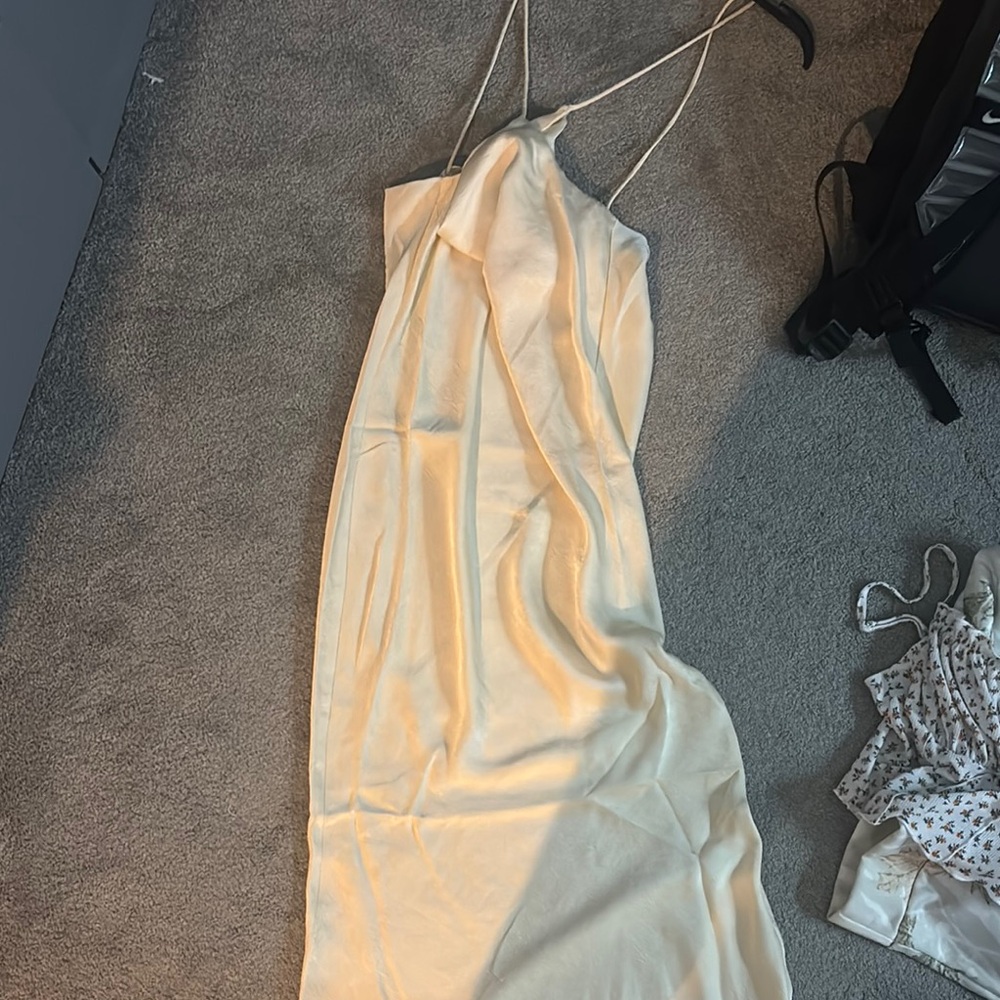 Elegant Cream Slip Dress